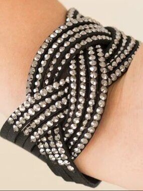 Top Class Chic Black Urban Bling Snap Bracelet